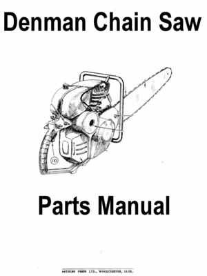 Product picture Denman Chain Saw parts manual  Model DD8F Mk2