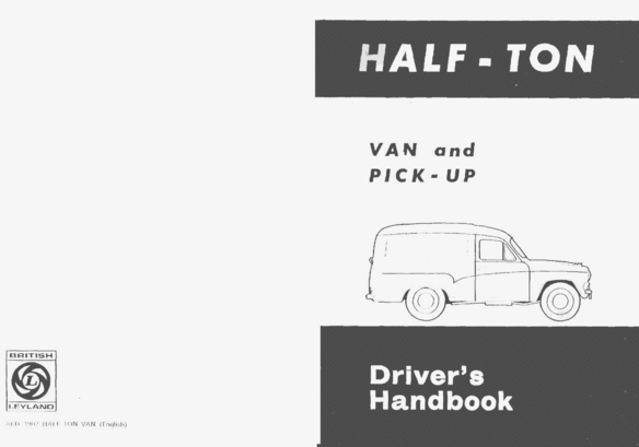 Product picture Austin  Morris Half Ton Van Manual