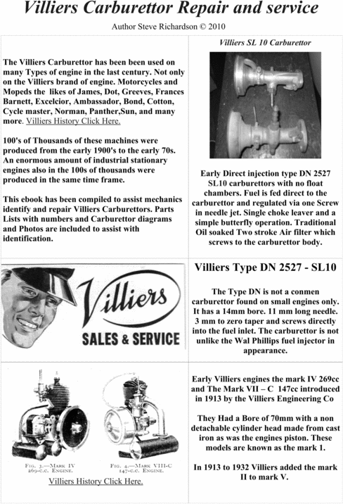 Product picture Villiers Carburettor manuals for mechanics